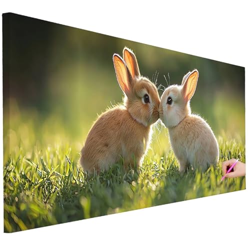 Diamond Painting Erwachsene Tiere Diamond Painting XXL 130x50cm 5D DIY Kaninchen Diamant Kunst Groß Set Basteln Erwachsene Diamant Malerei Stickerei Kreuzstich Set für Deko Wohnzimmer Geschenke J-12 Diamond Painting Erwachsene Tiere Diamond Painting XXL 130x50cm 5D DIY Kaninchen Diamant Kunst Groß Set Basteln Erwachsene Diamant Malerei Stickerei Kreuzstich Set für Deko Wohnzimmer Geschenke J-12 von Ciooyxee