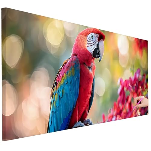 Diamond Painting Erwachsene Vogel Diamond Painting XXL 200x80cm 5D DIY Papagei Diamant Kunst Groß Set Basteln Erwachsene Diamant Malerei Stickerei Kreuzstich Set für Deko Wohnzimmer Geschenke H-08 von Ciooyxee