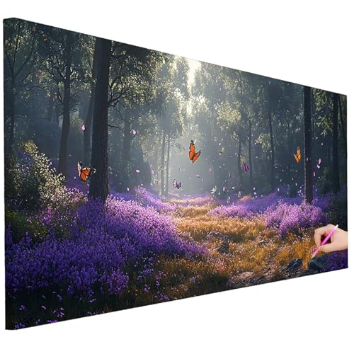 Diamond Painting Erwachsene Wald Diamond Painting XXL 100x40cm 5D Schmetterling Diamant Kunst Groß Set Basteln Erwachsene Diamant Malerei Stickerei Kreuzstich Set für Deko Geschenke für Frauen I-39 Diamond Painting Erwachsene Wald Diamond Painting XXL 100x40cm 5D Schmetterling Diamant Kunst Groß Set Basteln Erwachsene Diamant Malerei Stickerei Kreuzstich Set für Deko Geschenke für Frauen I-39 von Ciooyxee