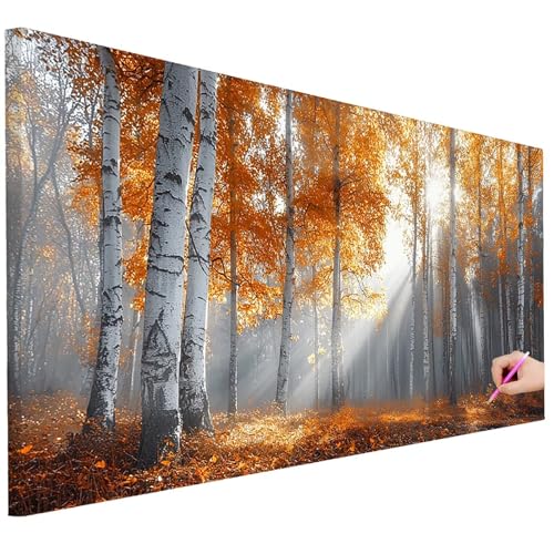 Diamond Painting Erwachsene Wald Diamond Painting XXL 80x30cm DIY Herbst Diamant Kunst Groß Set Basteln Erwachsene Diamant Malerei Stickerei Kreuzstich Set Deko Wohnzimmer Geschenke für Frauen I-85 Diamond Painting Erwachsene Wald Diamond Painting XXL 80x30cm DIY Herbst Diamant Kunst Groß Set Basteln Erwachsene Diamant Malerei Stickerei Kreuzstich Set Deko Wohnzimmer Geschenke für Frauen I-85 von Ciooyxee