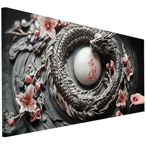 Diamond Painting XXL Groß 100x40cm Diamond Painting Drachen Bilder Set 5D Diamant Kunst Blume Bastelset Erwachsene, DIY Full Diamant Malerei Kreativ Set für Erwachsene für Wanddeko Geschenke J-39 Diamond Painting XXL Groß 100x40cm Diamond Painting Drachen Bilder Set 5D Diamant Kunst Blume Bastelset Erwachsene, DIY Full Diamant Malerei Kreativ Set für Erwachsene für Wanddeko Geschenke J-39 von Ciooyxee