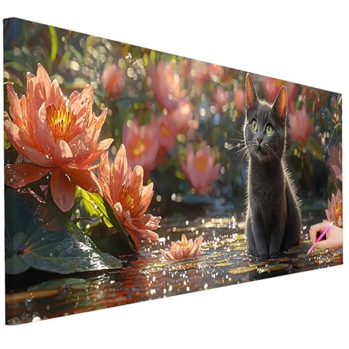Diamond Painting XXL Groß 100x40cm Diamond Painting Katze Bilder Set Diamant Kunst Blume Bastelset Erwachsene Zimmer Deko, DIY Full Diamant Malerei Kreativ Set für Erwachsene Wanddeko Geschenke I-12 Diamond Painting XXL Groß 100x40cm Diamond Painting Katze Bilder Set Diamant Kunst Blume Bastelset Erwachsene Zimmer Deko, DIY Full Diamant Malerei Kreativ Set für Erwachsene Wanddeko Geschenke I-12 von Ciooyxee