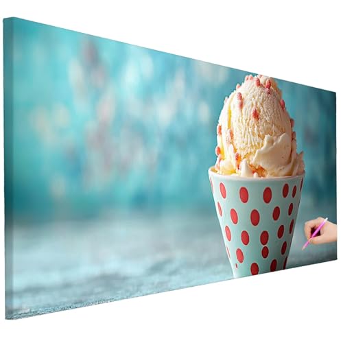 Diamond Painting XXL Groß 100x40cm Diamond Painting Küche Bilder Set 5D Diamant Kunst Eiscreme Bastelset Erwachsene, DIY Full Diamant Malerei Kreativ Set für Erwachsene für Wanddeko Geschenke H-13 Diamond Painting XXL Groß 100x40cm Diamond Painting Küche Bilder Set 5D Diamant Kunst Eiscreme Bastelset Erwachsene, DIY Full Diamant Malerei Kreativ Set für Erwachsene für Wanddeko Geschenke H-13 von Ciooyxee