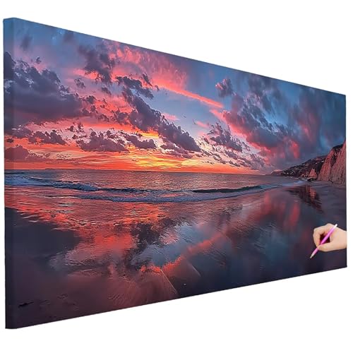 Diamond Painting XXL Groß 100x40cm Diamond Painting Landschaft Bilder Set 5D Diamant Kunst Strand Bastelset Erwachsene, DIY Full Diamant Malerei Kreativ Set für Erwachsene für Wanddeko Geschenke I-02 Diamond Painting XXL Groß 100x40cm Diamond Painting Landschaft Bilder Set 5D Diamant Kunst Strand Bastelset Erwachsene, DIY Full Diamant Malerei Kreativ Set für Erwachsene für Wanddeko Geschenke I-02 von Ciooyxee