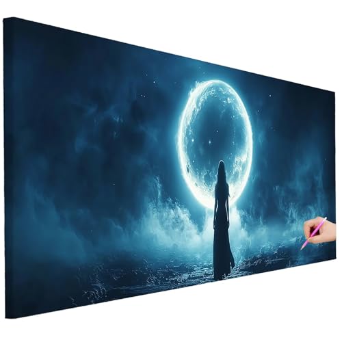 Diamond Painting XXL Groß 100x40cm Diamond Painting Mond Bilder Set Diamant Kunst Frau Bastelset Erwachsene Zimmer Deko, DIY Full Diamant Malerei Kreativ Set für Erwachsene für Wanddeko Geschenke I-36 Diamond Painting XXL Groß 100x40cm Diamond Painting Mond Bilder Set Diamant Kunst Frau Bastelset Erwachsene Zimmer Deko, DIY Full Diamant Malerei Kreativ Set für Erwachsene für Wanddeko Geschenke I-36 von Ciooyxee