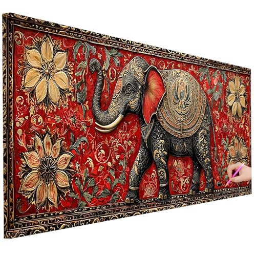 Diamond Painting XXL Groß 100x40cm Diamond Painting Retro Bilder Set 5D Diamant Kunst Elefant Bastelset Erwachsene, DIY Full Diamant Malerei Kreativ Set für Erwachsene für Wanddeko Geschenke F-55 Diamond Painting XXL Groß 100x40cm Diamond Painting Retro Bilder Set 5D Diamant Kunst Elefant Bastelset Erwachsene, DIY Full Diamant Malerei Kreativ Set für Erwachsene für Wanddeko Geschenke F-55 von Ciooyxee
