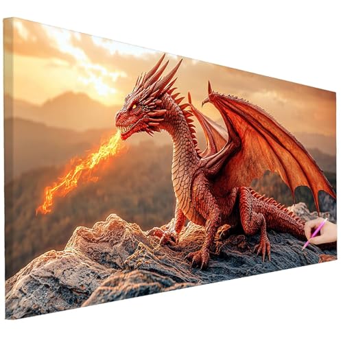Diamond Painting XXL Groß 100x40cm Diamond Painting Tiere Bilder Set 5D Diamant Kunst Drachen Bastelset Erwachsene, DIY Full Diamant Malerei Kreativ Set für Erwachsene für Wanddeko Geschenke I-30 Diamond Painting XXL Groß 100x40cm Diamond Painting Tiere Bilder Set 5D Diamant Kunst Drachen Bastelset Erwachsene, DIY Full Diamant Malerei Kreativ Set für Erwachsene für Wanddeko Geschenke I-30 von Ciooyxee