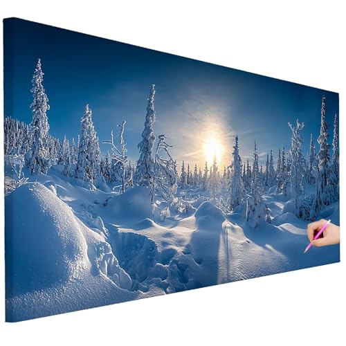 Diamond Painting XXL Groß 100x40cm Diamond Painting Winter Bilder Set 5D Diamant Kunst Schnee Bastelset Erwachsene, DIY Full Diamant Malerei Kreativ Set für Erwachsene für Wanddeko Geschenke I-52 Diamond Painting XXL Groß 100x40cm Diamond Painting Winter Bilder Set 5D Diamant Kunst Schnee Bastelset Erwachsene, DIY Full Diamant Malerei Kreativ Set für Erwachsene für Wanddeko Geschenke I-52 von Ciooyxee