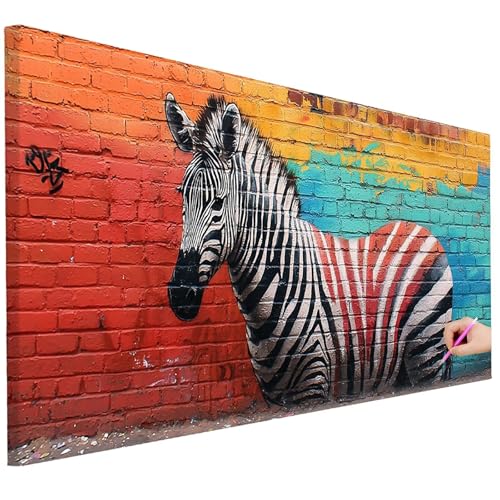 Diamond Painting XXL Groß 100x40cm Diamond Painting Zebra Bilder Set 5D Diamant Kunst Modern Bastelset Erwachsene, DIY Full Diamant Malerei Kreativ Set für Erwachsene für Wanddeko Geschenke F-81 Diamond Painting XXL Groß 100x40cm Diamond Painting Zebra Bilder Set 5D Diamant Kunst Modern Bastelset Erwachsene, DIY Full Diamant Malerei Kreativ Set für Erwachsene für Wanddeko Geschenke F-81 von Ciooyxee