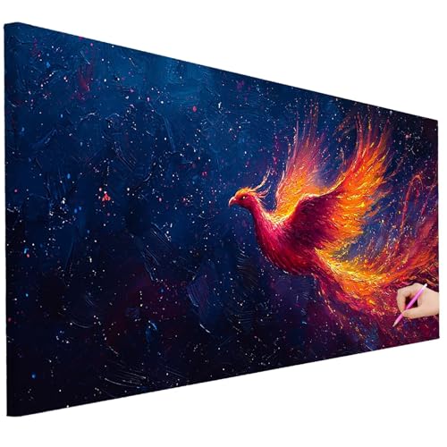 Diamond Painting XXL Groß 130x50cm Diamond Painting Abstrakt Bilder Set 5D Diamant Kunst Phönix Bastelset Erwachsene, DIY Full Diamant Malerei Kreativ Set für Erwachsene für Wanddeko Geschenke F-71 Diamond Painting XXL Groß 130x50cm Diamond Painting Abstrakt Bilder Set 5D Diamant Kunst Phönix Bastelset Erwachsene, DIY Full Diamant Malerei Kreativ Set für Erwachsene für Wanddeko Geschenke F-71 von Ciooyxee