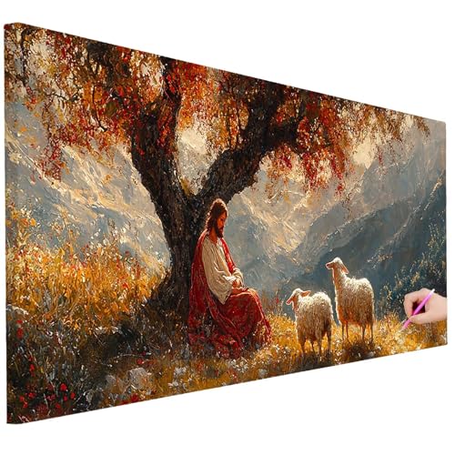 Diamond Painting XXL Groß 130x50cm Diamond Painting Baum Bilder Set Diamant Kunst Schaf Bastelset Erwachsene Zimmer Deko, DIY Full Diamant Malerei Kreativ Set für Erwachsene Wanddeko Geschenke J-05 Diamond Painting XXL Groß 130x50cm Diamond Painting Baum Bilder Set Diamant Kunst Schaf Bastelset Erwachsene Zimmer Deko, DIY Full Diamant Malerei Kreativ Set für Erwachsene Wanddeko Geschenke J-05 von Ciooyxee