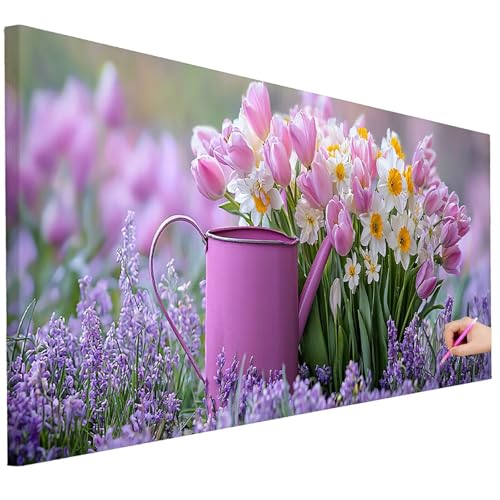 Diamond Painting XXL Groß 130x50cm Diamond Painting Blumen Bilder Set 5D Diamant Kunst Anlage Bastelset Erwachsene, DIY Full Diamant Malerei Kreativ Set für Erwachsene für Wanddeko Geschenke H-07 Diamond Painting XXL Groß 130x50cm Diamond Painting Blumen Bilder Set 5D Diamant Kunst Anlage Bastelset Erwachsene, DIY Full Diamant Malerei Kreativ Set für Erwachsene für Wanddeko Geschenke H-07 von Ciooyxee