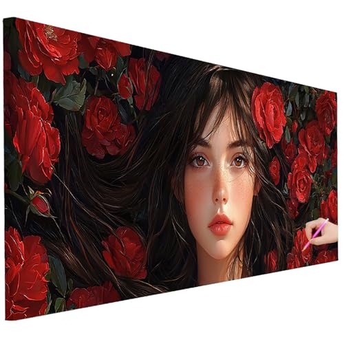 Diamond Painting XXL Groß 130x50cm Diamond Painting Rosen Bilder Set Diamant Kunst Frau Bastelset Erwachsene Zimmer Deko, DIY Full Diamant Malerei Kreativ Set für Erwachsene Wanddeko Geschenke J-33 Diamond Painting XXL Groß 130x50cm Diamond Painting Rosen Bilder Set Diamant Kunst Frau Bastelset Erwachsene Zimmer Deko, DIY Full Diamant Malerei Kreativ Set für Erwachsene Wanddeko Geschenke J-33 von Ciooyxee