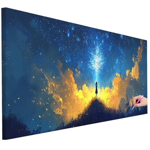 Diamond Painting XXL Groß 130x50cm Diamond Painting Sternenhimmel Bilder Set 5D Diamant Kunst Anime Bastelset Erwachsene DIY Full Diamant Malerei Kreativ Set für Erwachsene für Wanddeko Geschenke L-71 von Ciooyxee