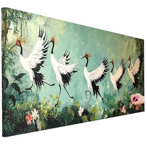 Diamond Painting XXL Groß 130x50cm Diamond Painting Tiere Bilder Set Diamant Kunst Kran Bastelset Erwachsene Zimmer Deko, DIY Full Diamant Malerei Kreativ Set für Erwachsene Wanddeko Geschenke J-49 Diamond Painting XXL Groß 130x50cm Diamond Painting Tiere Bilder Set Diamant Kunst Kran Bastelset Erwachsene Zimmer Deko, DIY Full Diamant Malerei Kreativ Set für Erwachsene Wanddeko Geschenke J-49 von Ciooyxee