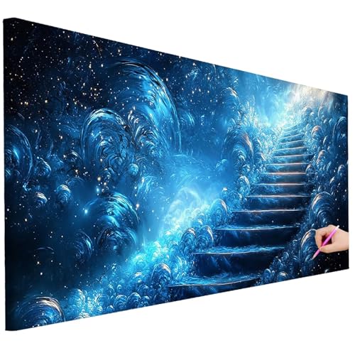 Diamond Painting XXL Groß 150x60cm Diamond Painting Glitzer Bilder Set 5D Diamant Kunst Abstrakt Bastelset Erwachsene, DIY Full Diamant Malerei Kreativ Set für Erwachsene für Wanddeko Geschenke L-77 von Ciooyxee