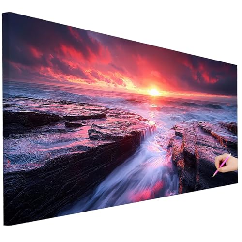 Diamond Painting XXL Groß 150x60cm Diamond Painting Landschaft Bilder Set 5D Diamant Kunst Meer Bastelset Erwachsene, DIY Full Diamant Malerei Kreativ Set für Erwachsene für Wanddeko Geschenke F-07 Diamond Painting XXL Groß 150x60cm Diamond Painting Landschaft Bilder Set 5D Diamant Kunst Meer Bastelset Erwachsene, DIY Full Diamant Malerei Kreativ Set für Erwachsene für Wanddeko Geschenke F-07 von Ciooyxee