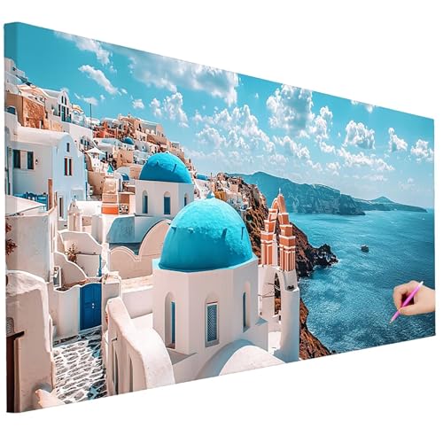 Diamond Painting XXL Groß 150x60cm Diamond Painting Landschaft Bilder Set 5D Diamant Kunst Meer Bastelset Erwachsene, DIY Full Diamant Malerei Kreativ Set für Erwachsene für Wanddeko Geschenke K-74 von Ciooyxee