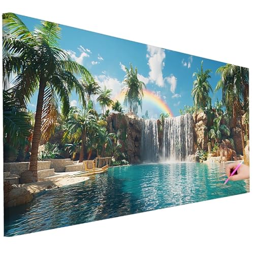 Diamond Painting XXL Groß 150x60cm Diamond Painting Landschaft Bilder Set 5D Diamant Kunst Tropisch Bastelset Erwachsene DIY Full Diamant Malerei Kreativ Set für Erwachsene für Wanddeko Geschenke L-17 Diamond Painting XXL Groß 150x60cm Diamond Painting Landschaft Bilder Set 5D Diamant Kunst Tropisch Bastelset Erwachsene DIY Full Diamant Malerei Kreativ Set für Erwachsene für Wanddeko Geschenke L-17 von Ciooyxee