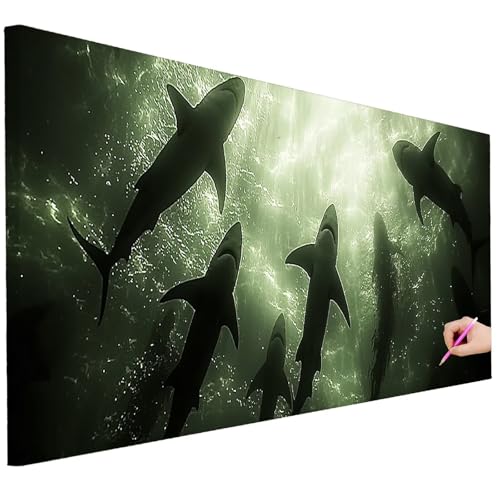 Diamond Painting XXL Groß 150x60cm Diamond Painting Meer Bilder Set Diamant Kunst Hai Bastelset Erwachsene Zimmer Deko, DIY Full Diamant Malerei Kreativ Set für Erwachsene für Wanddeko Geschenke F-91 Diamond Painting XXL Groß 150x60cm Diamond Painting Meer Bilder Set Diamant Kunst Hai Bastelset Erwachsene Zimmer Deko, DIY Full Diamant Malerei Kreativ Set für Erwachsene für Wanddeko Geschenke F-91 von Ciooyxee