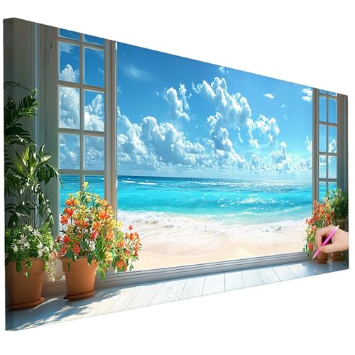 Diamond Painting XXL Groß 200x80cm Diamond Painting Meer Bilder Set 5D Diamant Kunst Landschaft Bastelset Erwachsene, DIY Full Diamant Malerei Kreativ Set für Erwachsene für Wanddeko Geschenke J-23 Diamond Painting XXL Groß 200x80cm Diamond Painting Meer Bilder Set 5D Diamant Kunst Landschaft Bastelset Erwachsene, DIY Full Diamant Malerei Kreativ Set für Erwachsene für Wanddeko Geschenke J-23 von Ciooyxee