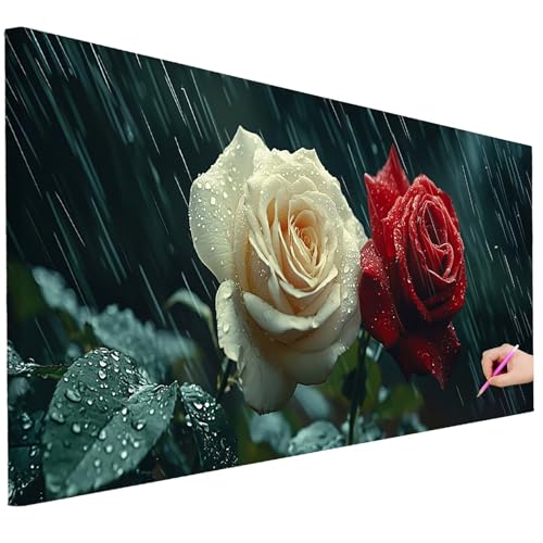 Diamond Painting XXL Groß 200x80cm Diamond Painting Rosen Bilder Set Diamant Kunst Blume Bastelset Erwachsene Zimmer Deko, DIY Full Diamant Malerei Kreativ Set für Erwachsene Wanddeko Geschenke K-84 Diamond Painting XXL Groß 200x80cm Diamond Painting Rosen Bilder Set Diamant Kunst Blume Bastelset Erwachsene Zimmer Deko, DIY Full Diamant Malerei Kreativ Set für Erwachsene Wanddeko Geschenke K-84 von Ciooyxee
