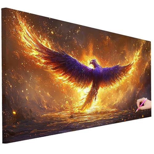Diamond Painting XXL Groß 250x100cm Diamond Painting Phönix Bilder Set 5D Diamant Kunst Flamme Bastelset Erwachsene, DIY Full Diamant Malerei Kreativ Set für Erwachsene für Wanddeko Geschenke L-21 Diamond Painting XXL Groß 250x100cm Diamond Painting Phönix Bilder Set 5D Diamant Kunst Flamme Bastelset Erwachsene, DIY Full Diamant Malerei Kreativ Set für Erwachsene für Wanddeko Geschenke L-21 von Ciooyxee