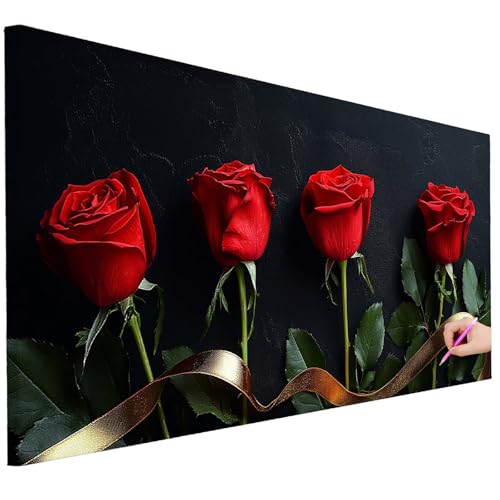 Diamond Painting XXL Groß 250x100cm Diamond Painting Rosen Bilder Set 5D Diamant Kunst Blume Bastelset Erwachsene, DIY Full Diamant Malerei Kreativ Set für Erwachsene für Wanddeko Geschenke H-05 Diamond Painting XXL Groß 250x100cm Diamond Painting Rosen Bilder Set 5D Diamant Kunst Blume Bastelset Erwachsene, DIY Full Diamant Malerei Kreativ Set für Erwachsene für Wanddeko Geschenke H-05 von Ciooyxee