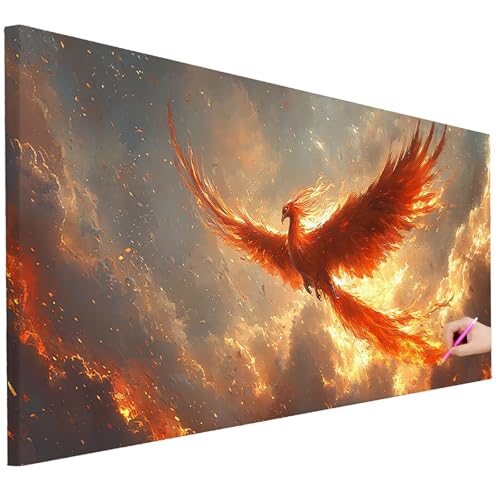 Diamond Painting XXL Groß 250x100cm Diamond Painting Tiere Bilder Set 5D Diamant Kunst Phönix Bastelset Erwachsene, DIY Full Diamant Malerei Kreativ Set für Erwachsene für Wanddeko Geschenke F-69 Diamond Painting XXL Groß 250x100cm Diamond Painting Tiere Bilder Set 5D Diamant Kunst Phönix Bastelset Erwachsene, DIY Full Diamant Malerei Kreativ Set für Erwachsene für Wanddeko Geschenke F-69 von Ciooyxee