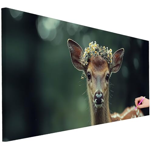 Diamond Painting XXL Groß 250x100cm Diamond Painting Tiere Bilder Set Diamant Kunst Reh Bastelset Erwachsene Zimmer Deko, DIY Full Diamant Malerei Kreativ Set für Erwachsene Wanddeko Geschenke H-77 Diamond Painting XXL Groß 250x100cm Diamond Painting Tiere Bilder Set Diamant Kunst Reh Bastelset Erwachsene Zimmer Deko, DIY Full Diamant Malerei Kreativ Set für Erwachsene Wanddeko Geschenke H-77 von Ciooyxee