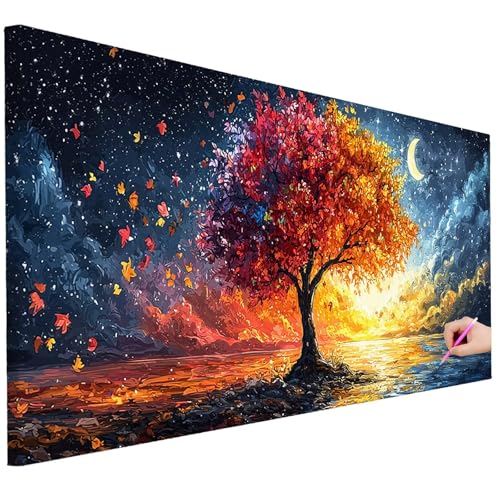 Diamond Painting XXL Groß 80x30cm Diamond Painting Abstrakt Bilder Set 5D Diamant Kunst Baum Bastelset Erwachsene, DIY Full Diamant Malerei Kreativ Set für Erwachsene für Wanddeko Geschenke L-39 Diamond Painting XXL Groß 80x30cm Diamond Painting Abstrakt Bilder Set 5D Diamant Kunst Baum Bastelset Erwachsene, DIY Full Diamant Malerei Kreativ Set für Erwachsene für Wanddeko Geschenke L-39 von Ciooyxee