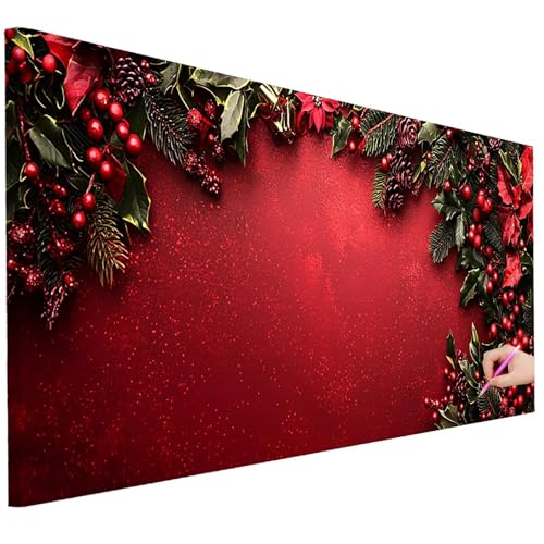 Diamond Painting XXL Groß 80x30cm Diamond Painting Anlage Bilder Set Diamant Kunst Rot Bastelset Erwachsene Zimmer Deko, DIY Full Diamant Malerei Kreativ Set für Erwachsene für Wanddeko Geschenke I-76 Diamond Painting XXL Groß 80x30cm Diamond Painting Anlage Bilder Set Diamant Kunst Rot Bastelset Erwachsene Zimmer Deko, DIY Full Diamant Malerei Kreativ Set für Erwachsene für Wanddeko Geschenke I-76 von Ciooyxee