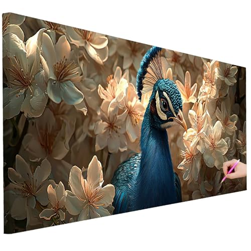 Diamond Painting XXL Groß 80x30cm Diamond Painting Blumen Bilder Set Diamant Kunst Pfau Bastelset Erwachsene Zimmer Deko, DIY Full Diamant Malerei Kreativ Set für Erwachsene Wanddeko Geschenke L-01 Diamond Painting XXL Groß 80x30cm Diamond Painting Blumen Bilder Set Diamant Kunst Pfau Bastelset Erwachsene Zimmer Deko, DIY Full Diamant Malerei Kreativ Set für Erwachsene Wanddeko Geschenke L-01 von Ciooyxee
