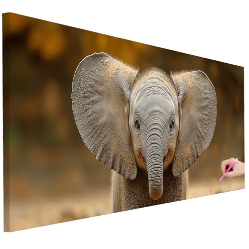 Diamond Painting XXL Groß 80x30cm Diamond Painting Elefant Bilder Set 5D Diamant Kunst Niedlich Bastelset Erwachsene, DIY Full Diamant Malerei Kreativ Set für Erwachsene für Wanddeko Geschenke L-57 Diamond Painting XXL Groß 80x30cm Diamond Painting Elefant Bilder Set 5D Diamant Kunst Niedlich Bastelset Erwachsene, DIY Full Diamant Malerei Kreativ Set für Erwachsene für Wanddeko Geschenke L-57 von Ciooyxee