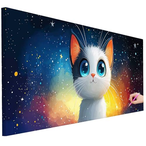 Diamond Painting XXL Groß 80x30cm Diamond Painting Katze Bilder Set 5D Diamant Kunst Niedlich Bastelset Erwachsene, DIY Full Diamant Malerei Kreativ Set für Erwachsene für Wanddeko Geschenke F-25 Diamond Painting XXL Groß 80x30cm Diamond Painting Katze Bilder Set 5D Diamant Kunst Niedlich Bastelset Erwachsene, DIY Full Diamant Malerei Kreativ Set für Erwachsene für Wanddeko Geschenke F-25 von Ciooyxee