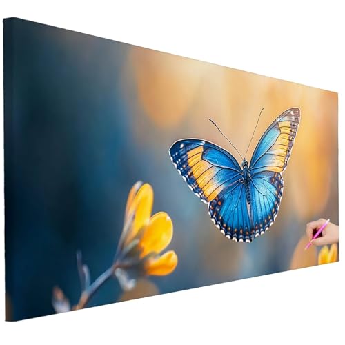 Diamond Painting XXL Groß 80x30cm Diamond Painting Schmetterling Bilder Set 5D Diamant Kunst Blume Bastelset Erwachsene, DIY Full Diamant Malerei Kreativ Set für Erwachsene für Wanddeko Geschenke H-83 Diamond Painting XXL Groß 80x30cm Diamond Painting Schmetterling Bilder Set 5D Diamant Kunst Blume Bastelset Erwachsene, DIY Full Diamant Malerei Kreativ Set für Erwachsene für Wanddeko Geschenke H-83 von Ciooyxee