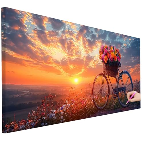 Diamond Painting XXL Groß 80x30cm Diamond Painting Sonnenuntergang Bilder Set 5D Diamant Kunst Landschaft Bastelset Erwachsene, DIY Full Diamant Malerei Kreativ Set für Erwachsene für Wanddeko L-37 Diamond Painting XXL Groß 80x30cm Diamond Painting Sonnenuntergang Bilder Set 5D Diamant Kunst Landschaft Bastelset Erwachsene, DIY Full Diamant Malerei Kreativ Set für Erwachsene für Wanddeko L-37 von Ciooyxee