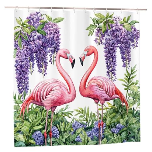 Duschvorhang 180x200 Duschvorhang Blumen Duschrollo mit Gewicht Duschvorhänge Badewanne Flamingo Wasserdicht Polyester Duschrollo Waschbar Duschvorhänge mit 12 Haken für Badezimmer Badewanne C-73 Duschvorhang 180x200 Duschvorhang Blumen Duschrollo mit Gewicht Duschvorhänge Badewanne Flamingo Wasserdicht Polyester Duschrollo Waschbar Duschvorhänge mit 12 Haken für Badezimmer Badewanne C-73 von Ciooyxee
