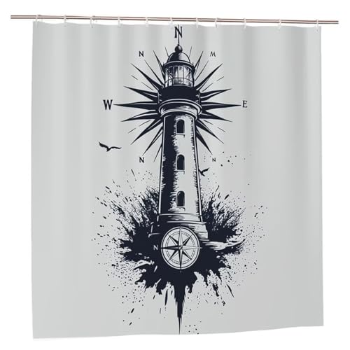 Duschvorhang 240x200 Duschvorhang Grau Duschrollo mit Gewicht Duschvorhänge Badewanne Leuchtturm Wasserdicht Polyester Duschrollo Waschbar Duschvorhänge mit 12 Haken für Badezimmer Badewanne B-08 Duschvorhang 240x200 Duschvorhang Grau Duschrollo mit Gewicht Duschvorhänge Badewanne Leuchtturm Wasserdicht Polyester Duschrollo Waschbar Duschvorhänge mit 12 Haken für Badezimmer Badewanne B-08 von Ciooyxee