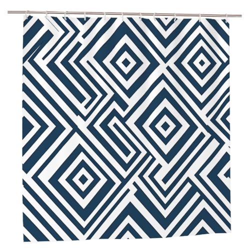 Duschvorhang Geometrie Duschvorhang 200x180 Duschrollo Abstrakt Duschvorhänge mit Gewicht Wasserdicht Shower Curtains Waschbar Polyester Duschvorhänge mit 12 Haken Deko Geschenke für Frauen A-58 von Ciooyxee
