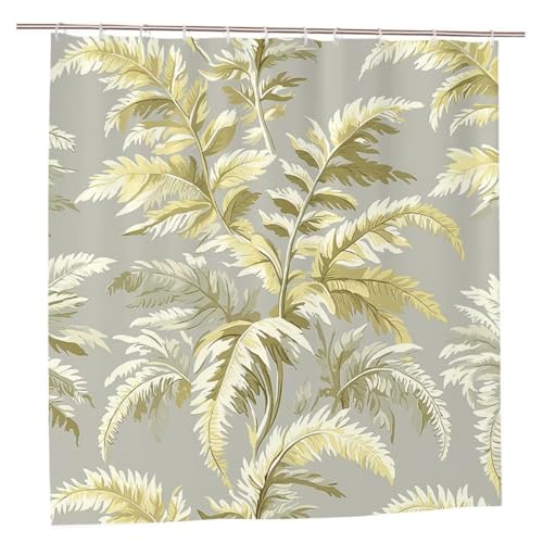 Duschvorhang Grau Duschvorhang 200x180 Duschrollo Anlage Duschvorhänge mit Gewicht Wasserdicht Shower Curtains Waschbar Polyester Duschvorhänge mit 12 Haken Badezimmer Deko Geschenke für Frauen A-82 von Ciooyxee