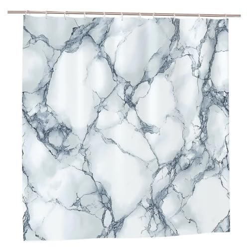 Duschvorhang Nordisch Duschvorhang 240x200 Duschrollo Modern Duschvorhänge mit Gewicht Wasserdicht Shower Curtains Waschbar Polyester Stoff Duschvorhänge mit 12 Haken Deko Geschenke für Frauen A-22 von Ciooyxee