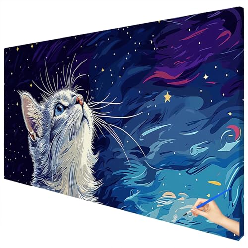 Malen Nach Zahlen Erwachsene Abstrakt 150x60cm XXL Malen Nach Zahlen Kinder ab 10 DIY Set Erwachsene Anfänger Paint by Numbers Katze Handgemalt Ölgemälde Leinwand Kit für Geschenke Herbstdeko E-19 Malen Nach Zahlen Erwachsene Abstrakt 150x60cm XXL Malen Nach Zahlen Kinder ab 10 DIY Set Erwachsene Anfänger Paint by Numbers Katze Handgemalt Ölgemälde Leinwand Kit für Geschenke Herbstdeko E-19 von Ciooyxee