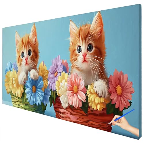 Malen Nach Zahlen Erwachsene Groß 100x40cm Malen Nach Zahlen Katze Basteln Erwachsene Blumen Paint by Numbers Adult Kit DIY Acrylfarbe Ölgemälde Set für Anfänger, Geschenke für Frauen Deko E-54 Malen Nach Zahlen Erwachsene Groß 100x40cm Malen Nach Zahlen Katze Basteln Erwachsene Blumen Paint by Numbers Adult Kit DIY Acrylfarbe Ölgemälde Set für Anfänger, Geschenke für Frauen Deko E-54 von Ciooyxee