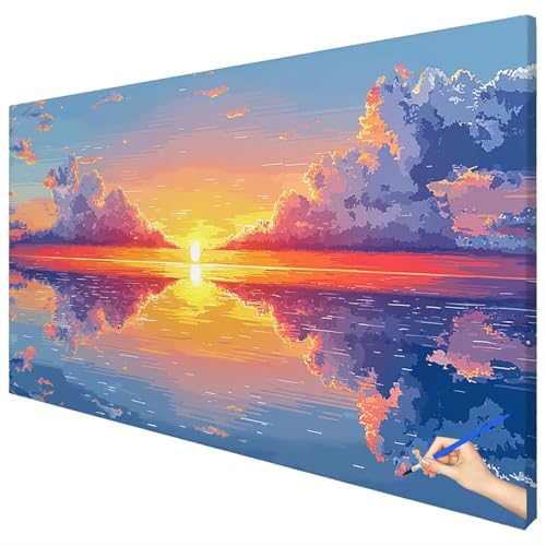 Malen Nach Zahlen Erwachsene Groß 150x60cm Malen Nach Zahlen Landschaft Basteln Erwachsene Sonnenuntergang Paint by Numbers Adult Kit DIY Acrylfarbe Ölgemälde Set Geschenke für Frauen Dekoration C-62 Malen Nach Zahlen Erwachsene Groß 150x60cm Malen Nach Zahlen Landschaft Basteln Erwachsene Sonnenuntergang Paint by Numbers Adult Kit DIY Acrylfarbe Ölgemälde Set Geschenke für Frauen Dekoration C-62 von Ciooyxee
