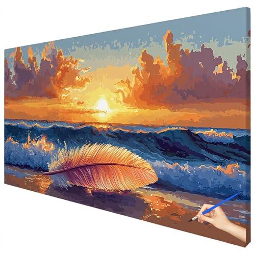 Malen Nach Zahlen Erwachsene Groß 70x30cm Malen Nach Zahlen Meer Basteln Erwachsene Sonnenuntergang Paint by Numbers Adult Kit DIY Acrylfarbe Ölgemälde Set Geschenke für Frauen Herbst Dekoration C-96 Malen Nach Zahlen Erwachsene Groß 70x30cm Malen Nach Zahlen Meer Basteln Erwachsene Sonnenuntergang Paint by Numbers Adult Kit DIY Acrylfarbe Ölgemälde Set Geschenke für Frauen Herbst Dekoration C-96 von Ciooyxee