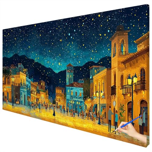 Malen Nach Zahlen Erwachsene Landschaft 180x70cm XXL Malen Nach Zahlen Kinder ab 10 DIY Set Erwachsene Anfänger Paint by Numbers Sternennacht Handgemalt Ölgemälde Leinwand Kit für Herbstdeko E-53 Malen Nach Zahlen Erwachsene Landschaft 180x70cm XXL Malen Nach Zahlen Kinder ab 10 DIY Set Erwachsene Anfänger Paint by Numbers Sternennacht Handgemalt Ölgemälde Leinwand Kit für Herbstdeko E-53 von Ciooyxee