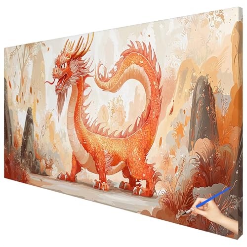 Malen Nach Zahlen Erwachsene Tiere 180x70cm XXL Malen Nach Zahlen Kinder ab 10 DIY Set Erwachsene Anfänger Paint by Numbers Drachen Handgemalt Ölgemälde Leinwand Kit für Geschenke Herbstdeko E-23 Malen Nach Zahlen Erwachsene Tiere 180x70cm XXL Malen Nach Zahlen Kinder ab 10 DIY Set Erwachsene Anfänger Paint by Numbers Drachen Handgemalt Ölgemälde Leinwand Kit für Geschenke Herbstdeko E-23 von Ciooyxee