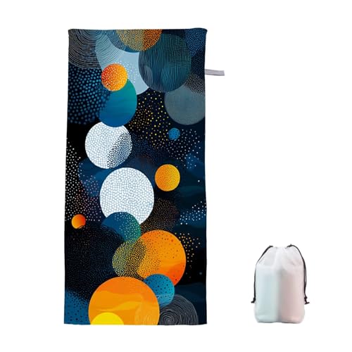 Strandtuch XXL 100x220cm Modern Microfaser Handtücher Strandhandtuch Groß Badetuch Strand Zubehör Schnelltrocknend Sporthandtuch Sandfrei Strandtuch Mikrofaser Leichtes Saunatuch (Abstrakt) J-9 von Ciooyxee