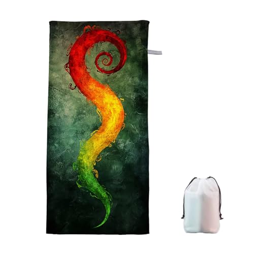 Strandtuch XXL 70x140cm Einfach Microfaser Handtücher Strandhandtuch Groß Badetuch Strand Zubehör Schnelltrocknend Sporthandtuch Sandfrei Strandtuch Mikrofaser Saunatuch für Damen Männer (GrüN) R-1 von Ciooyxee